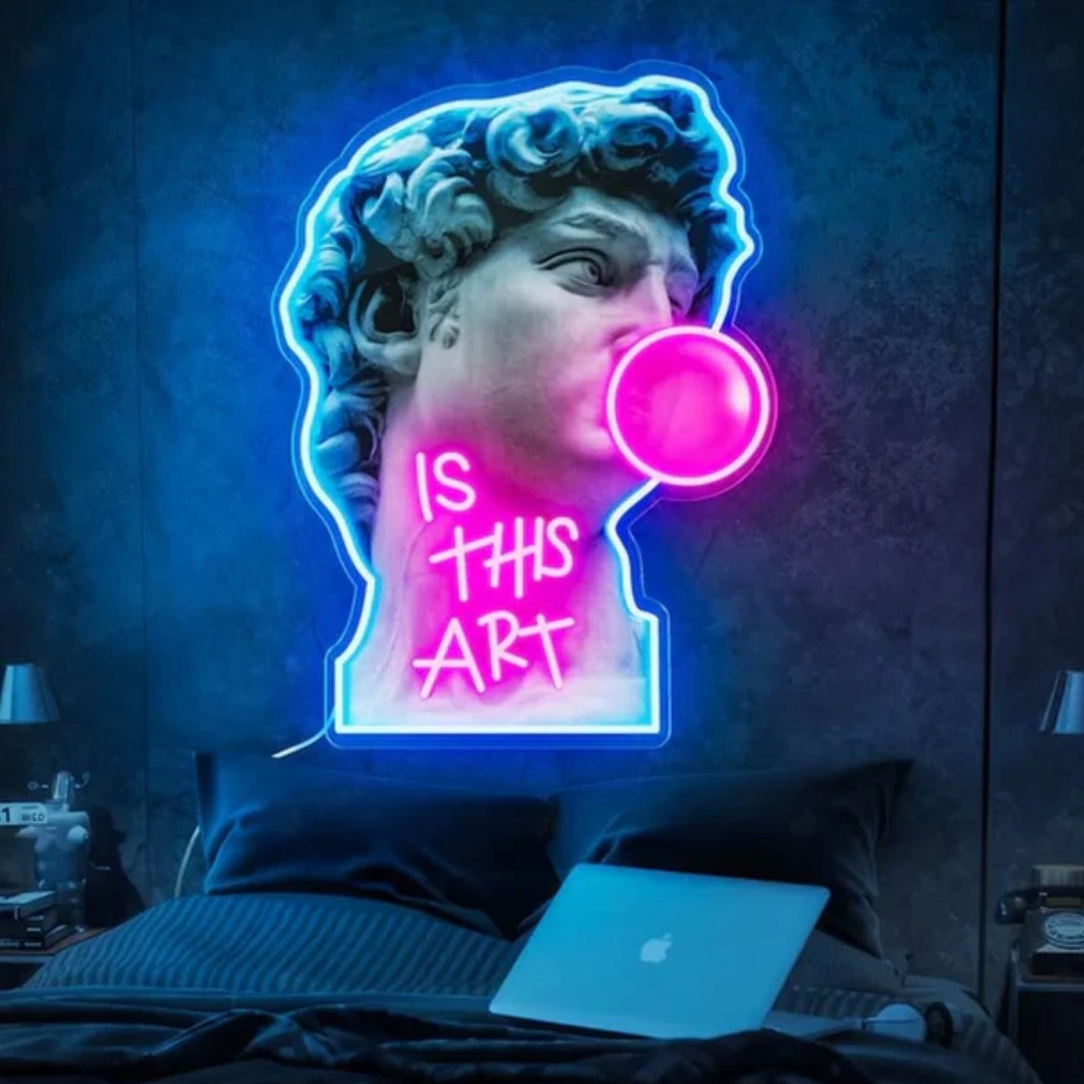 Pop Art David UV Neon Sign Illuminate Your Space with Art and Style