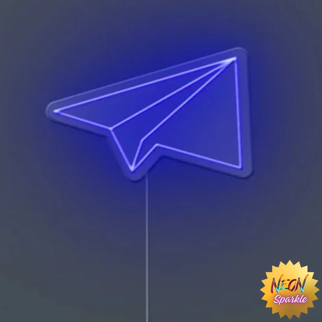 Paper Rocket Neon Sign - Whimsical LED Decor by Neon Sparkle