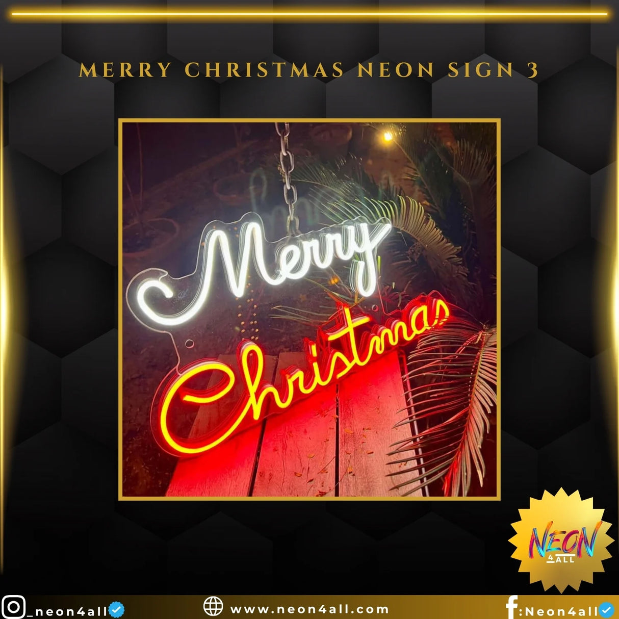 Merry Christmas Neon Sign