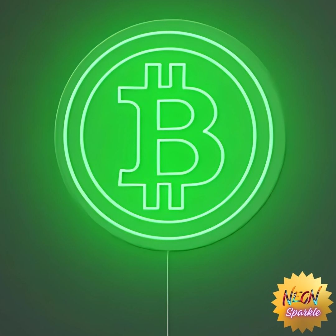 Bitcoin Neon Sign - Bold Cryptocurrency LED Decor by Neon Sparkle