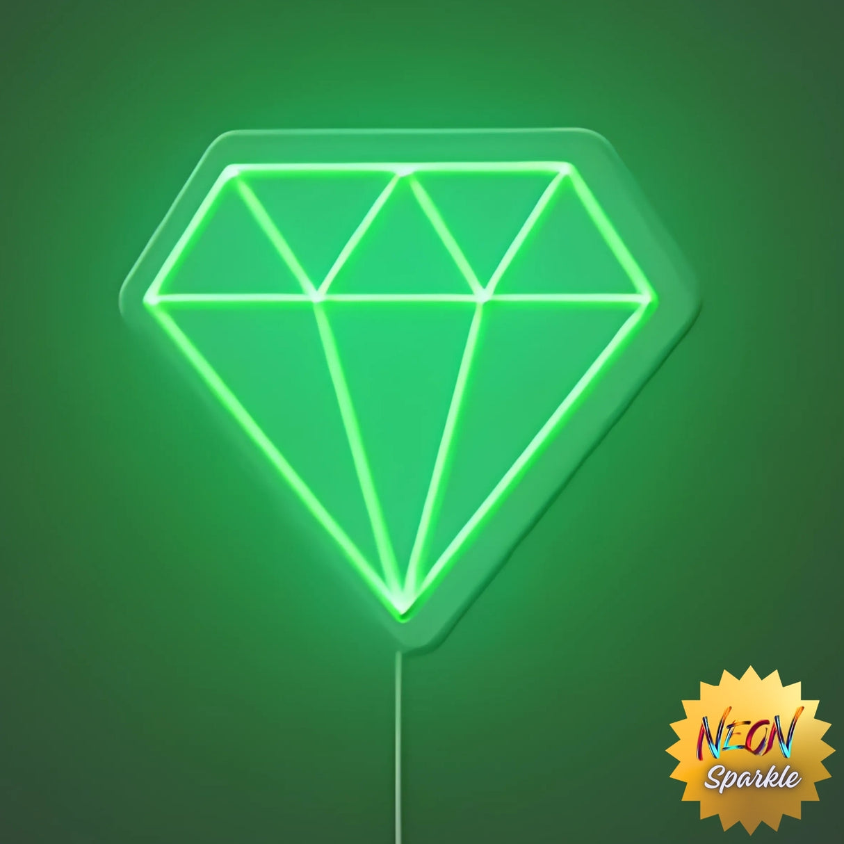 Diamond Neon Sign – Elegant LED Wall Decor Light by Neon Sparkle