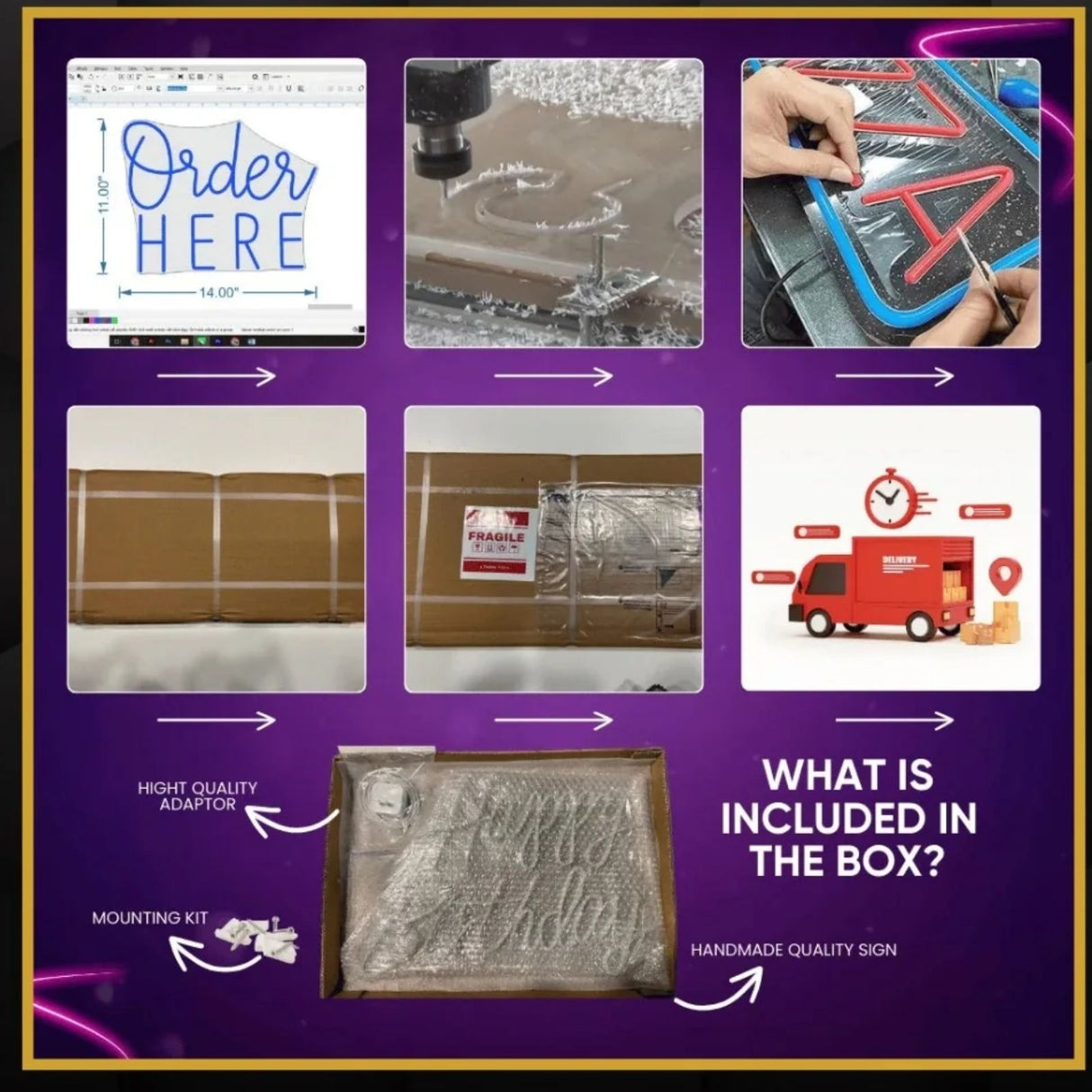 Tom Hugging Jerry UV Neon Sign