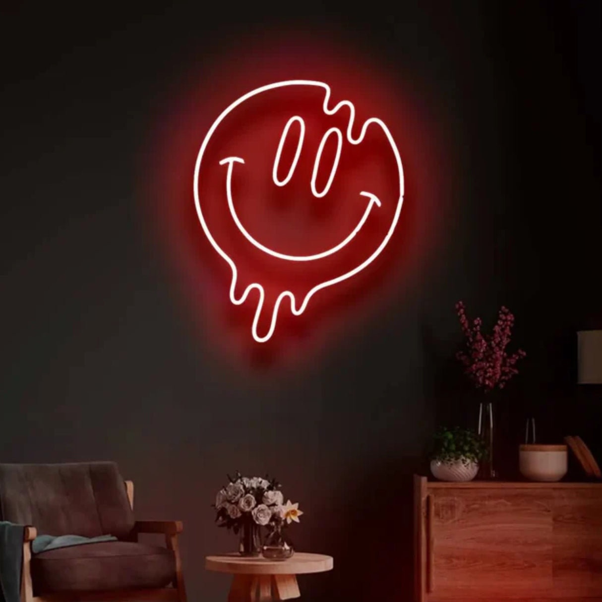 Smile Face Emoji Neon Light - Neon Signs