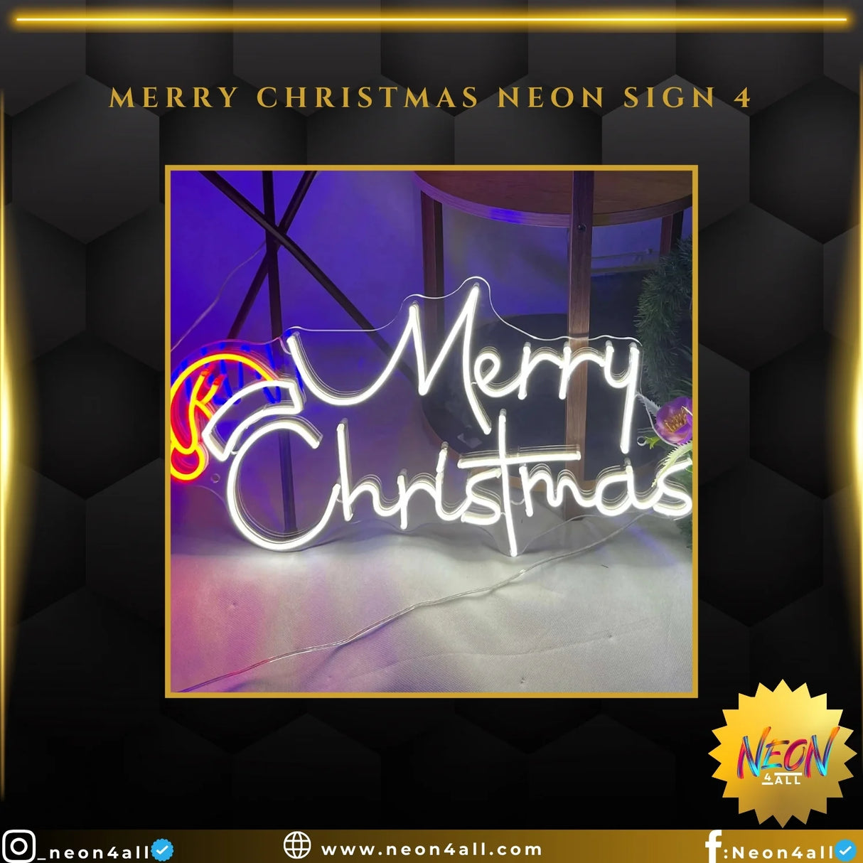 Merry Christmas Neon Sign