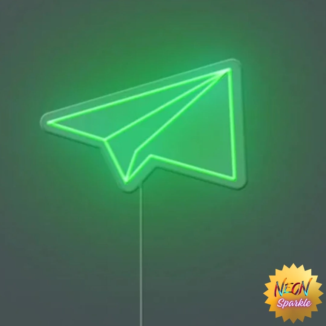 Paper Rocket Neon Sign - Whimsical LED Decor by Neon Sparkle
