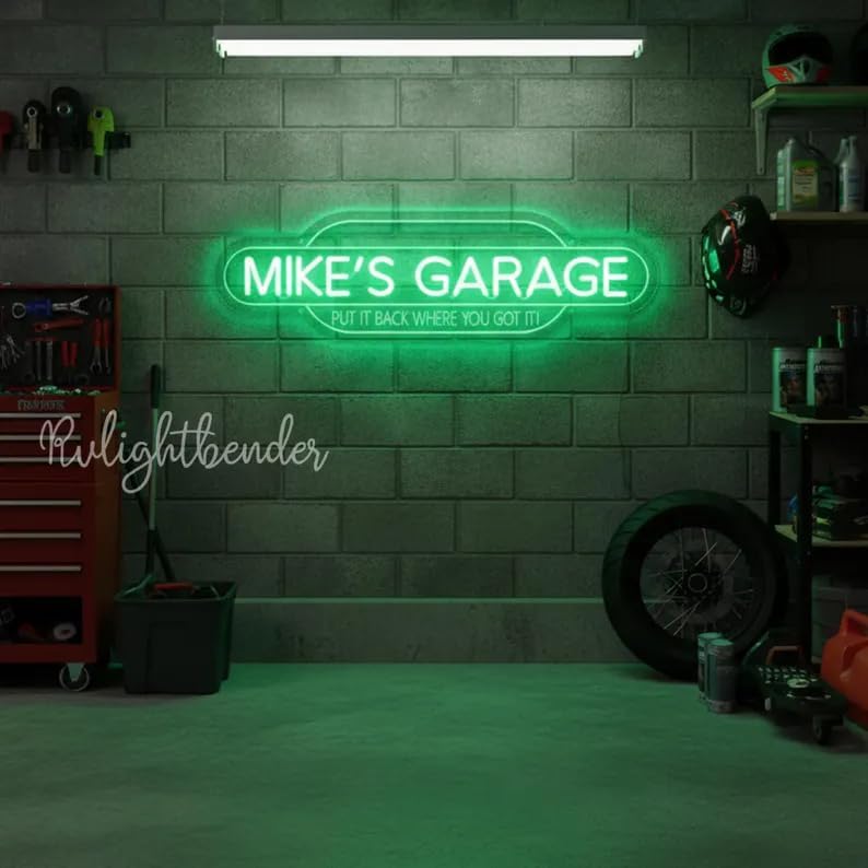 Neon Signs, Personalized Name LED Sign for Garge Decor, Customizable Neon Signs