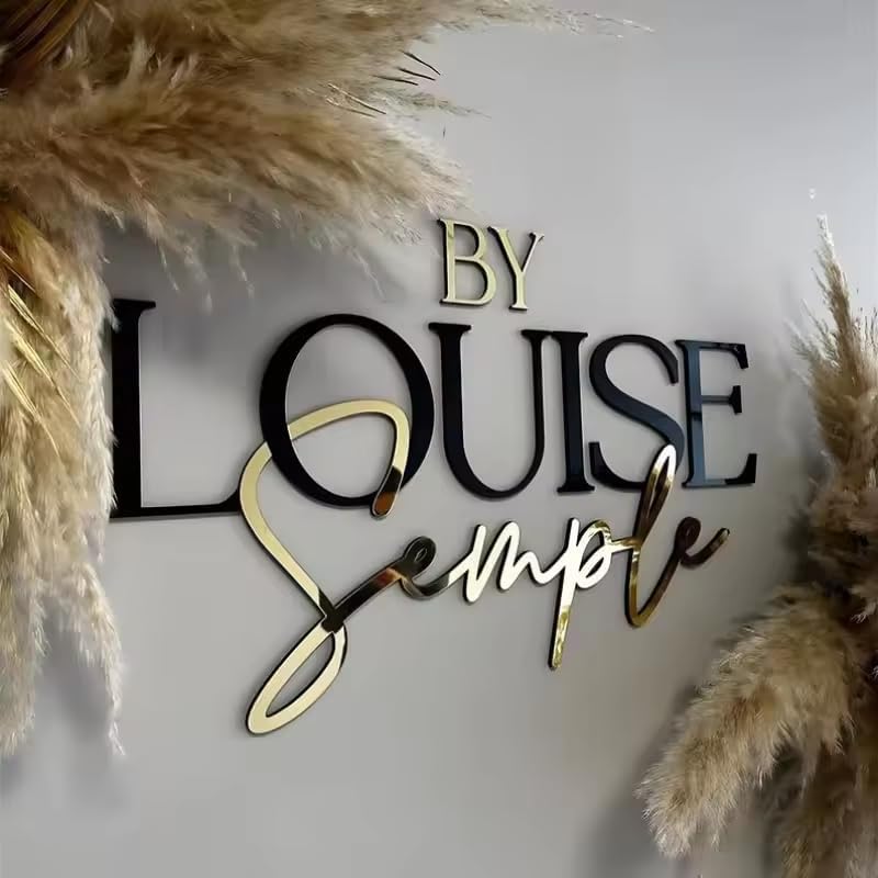 Handmade Professional 3D Laser Cut Acrylic Stainless Steel Letter Personalized for Wall