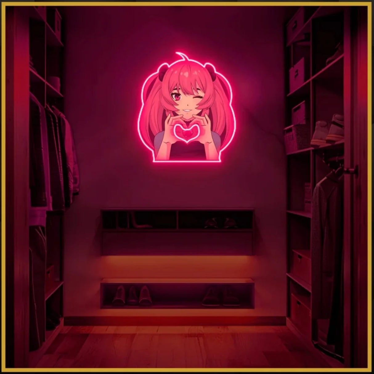 Anime Girl UV Neon Sign