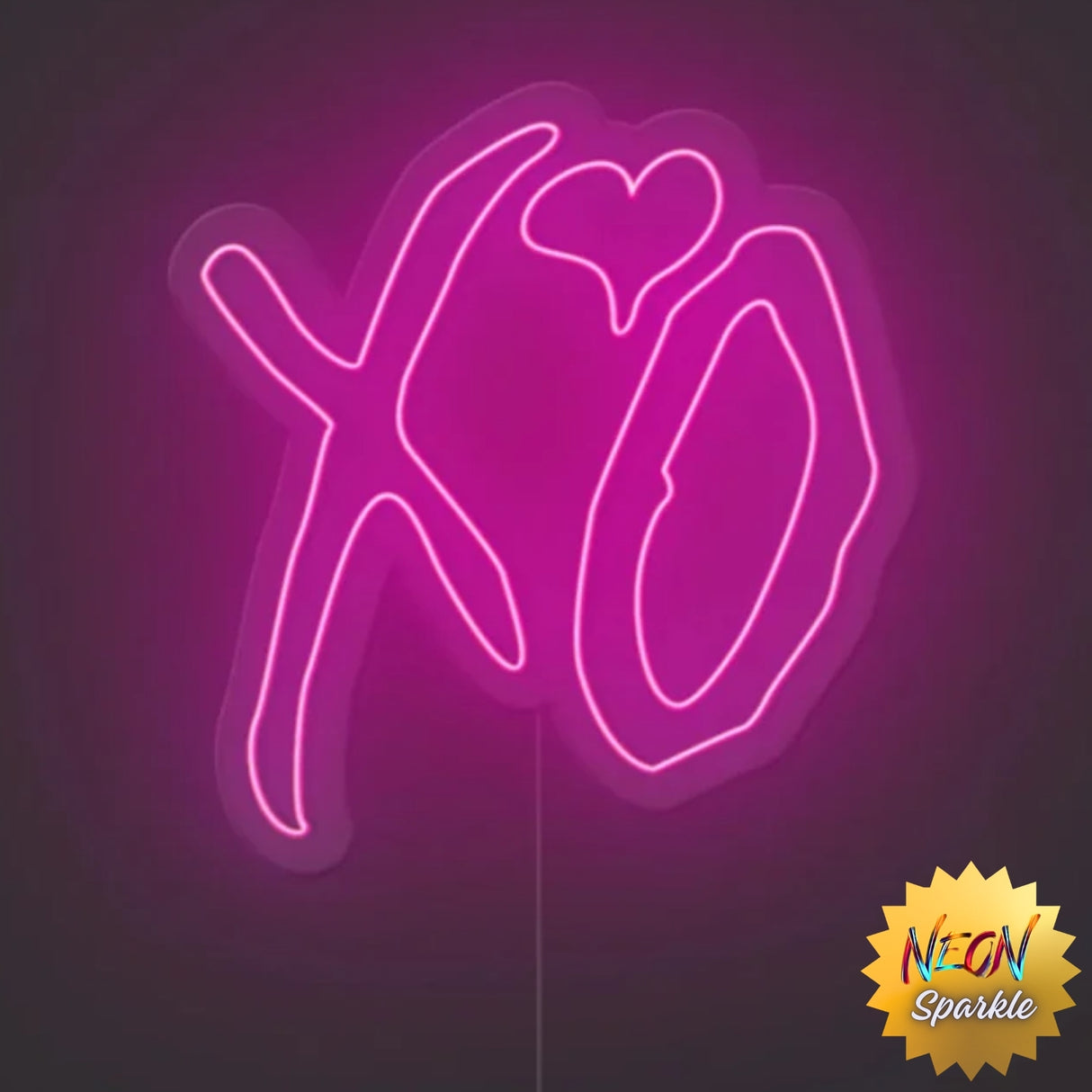 XO Neon Sign – Romantic LED Wall Light Decor by Neon Sparkle