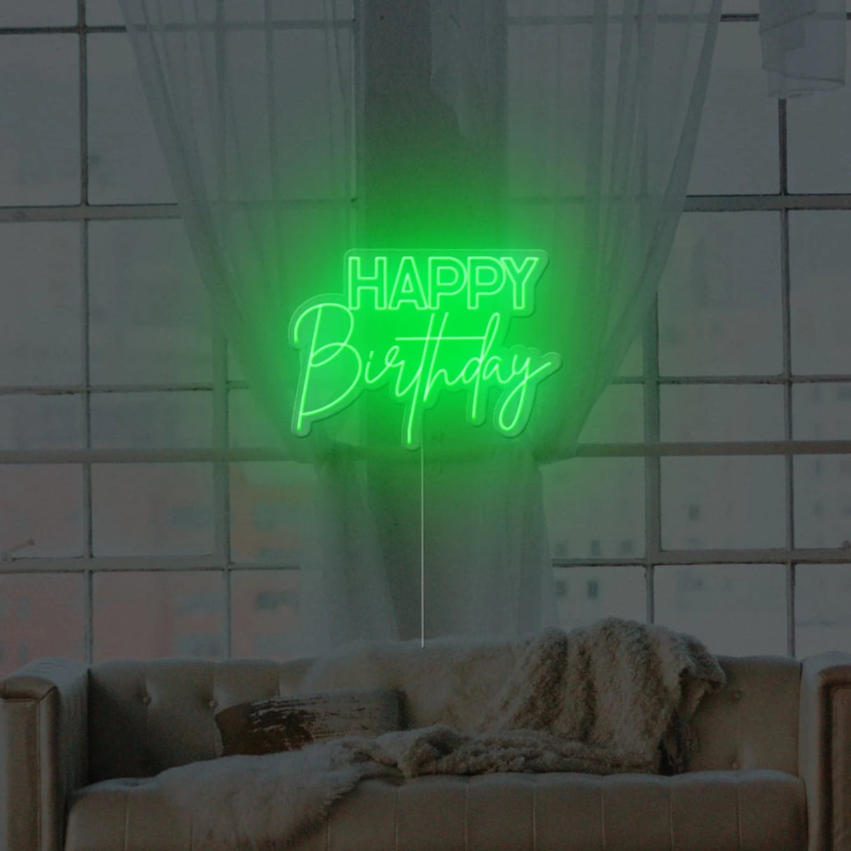 Happy Birthday Neon Sign