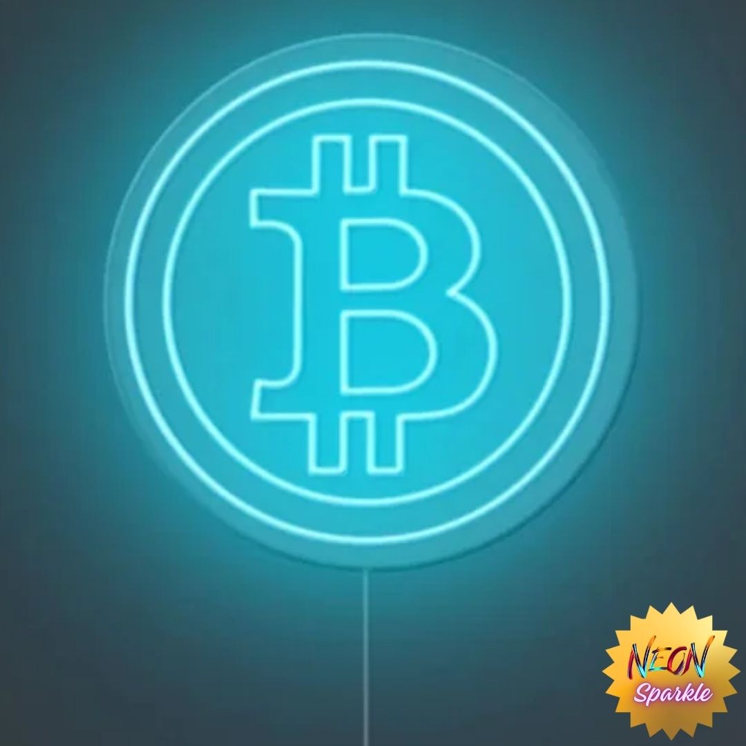 Bitcoin Neon Sign - Bold Cryptocurrency LED Decor by Neon Sparkle