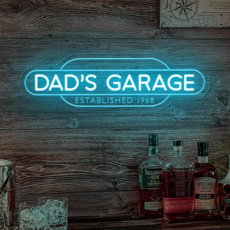 Neon Signs, Personalized Name LED Sign for Garge Decor, Customizable Neon Signs