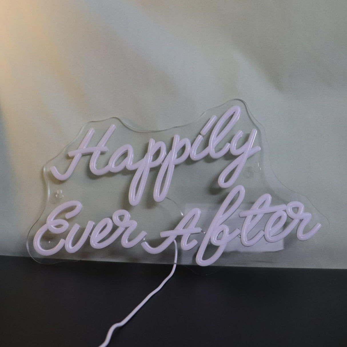 Led Happily Ever After Neon Sign USB Powered with Dimmer Switch Neon Decor Lights
