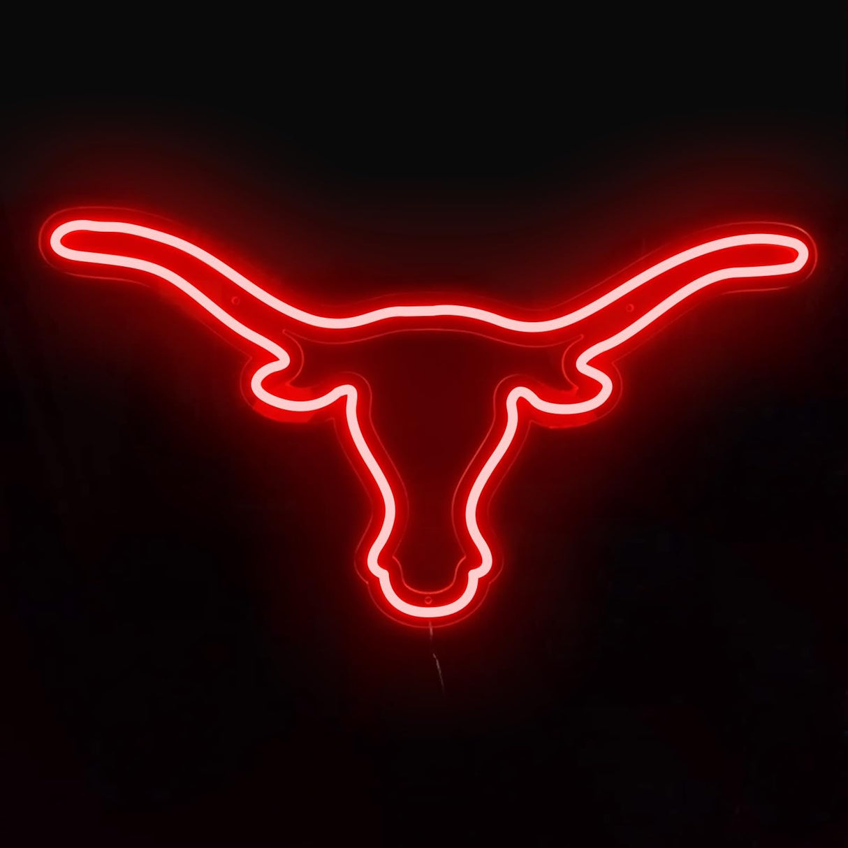 Texas Bull Neon Sign for Wall, Remote Dimmer Red Western Texas Bull Skull Led Neon Light Sign