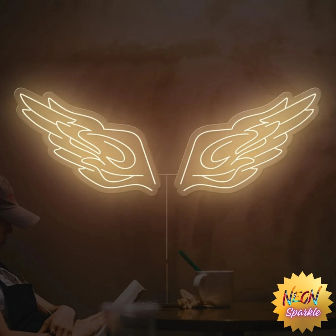Icy Wings Neon Sign - Cool LED Aesthetic Decor by Neon Sparkle