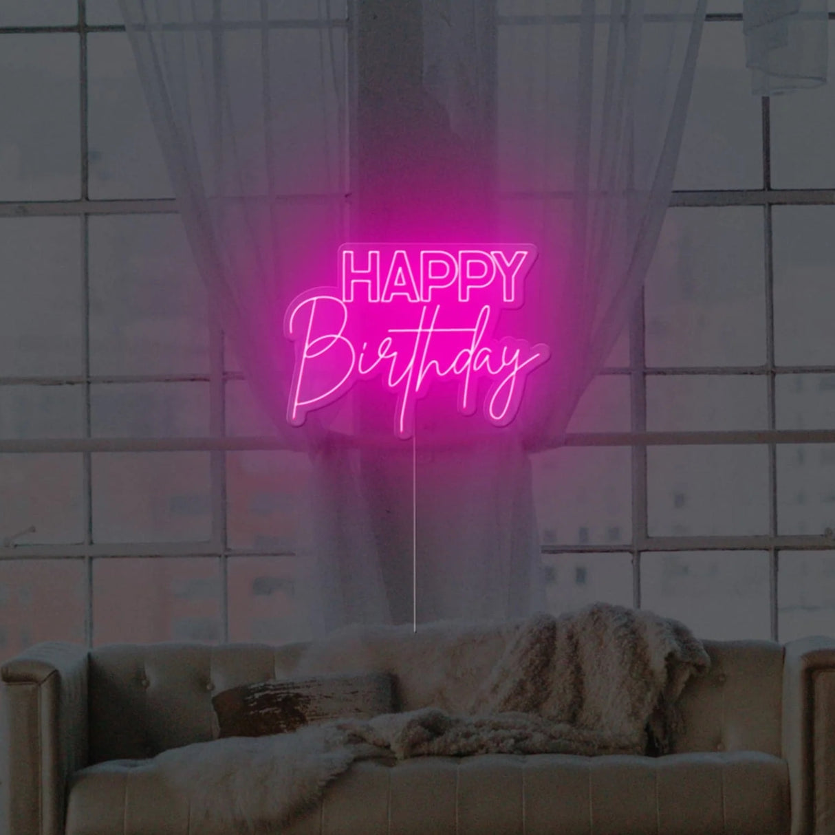 Happy Birthday Neon Sign