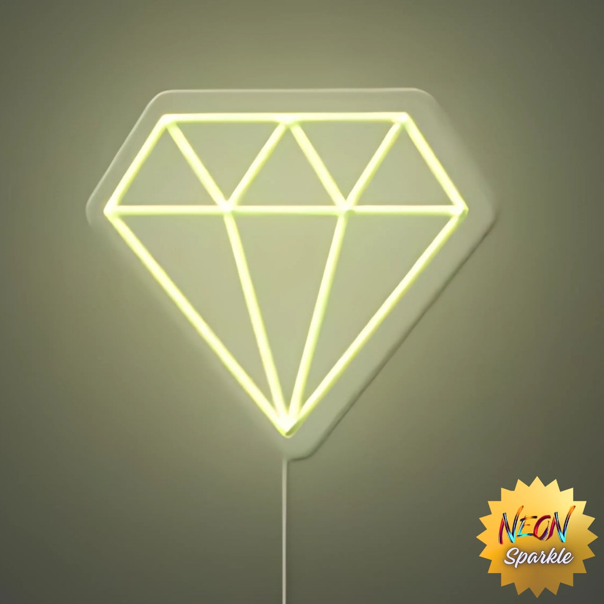 Diamond Neon Sign – Elegant LED Wall Decor Light by Neon Sparkle