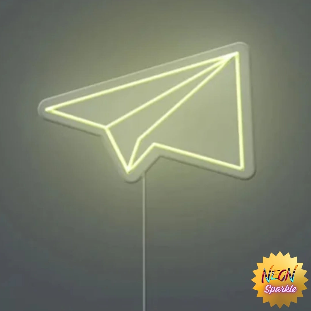 Paper Rocket Neon Sign - Whimsical LED Decor by Neon Sparkle