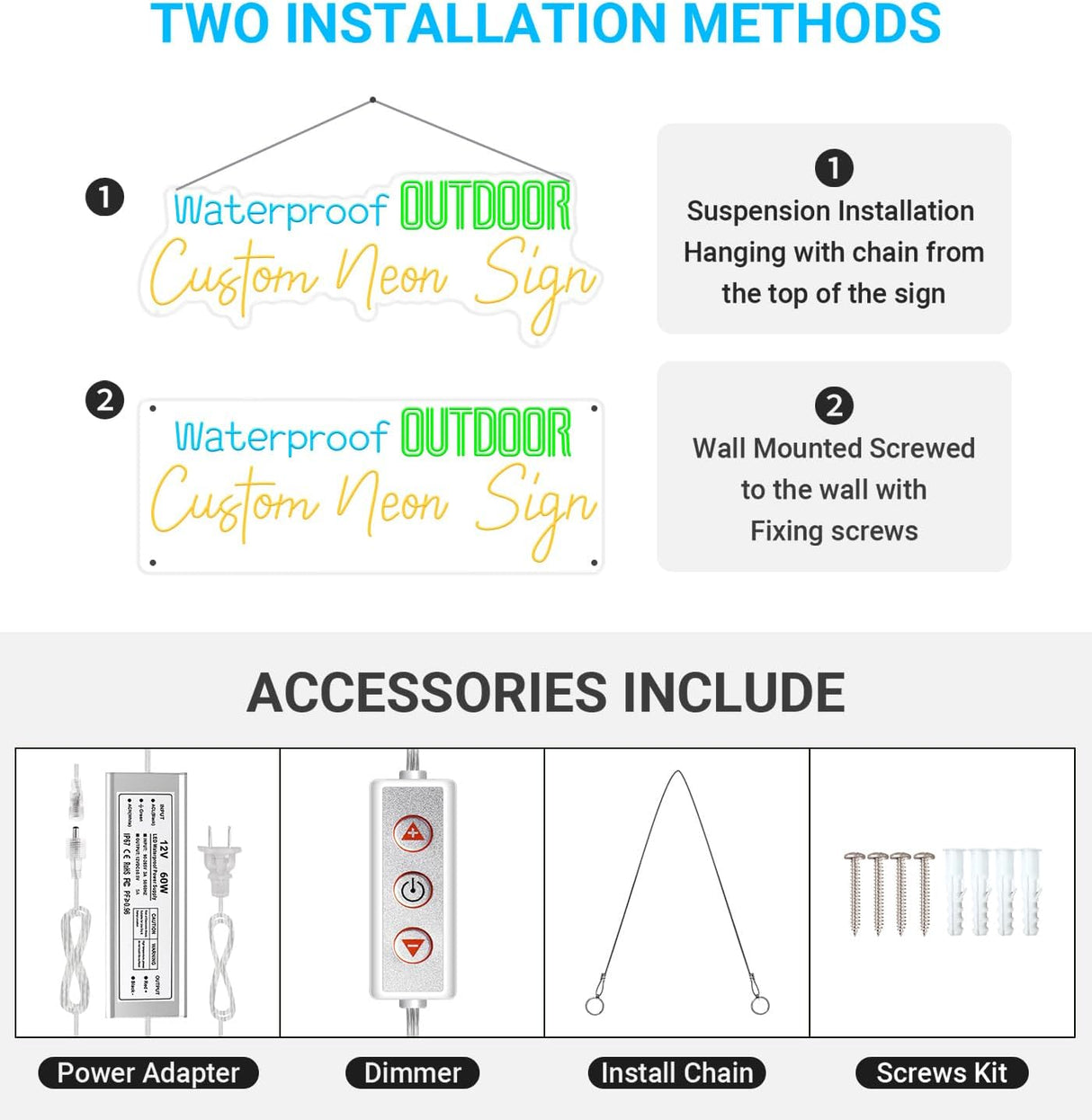 Professional Outdoor Custom Neon Sign for Business