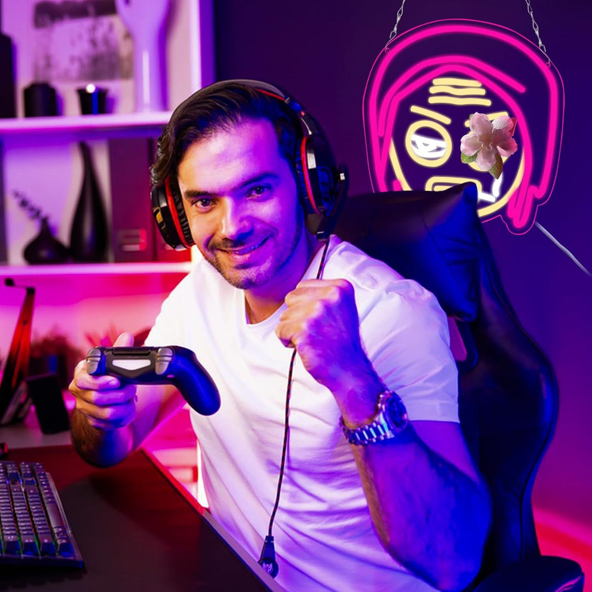 Game Character Neon Signs for Wall Decor Game Logo Neon Lights for Bedroom Led Signs Suitable