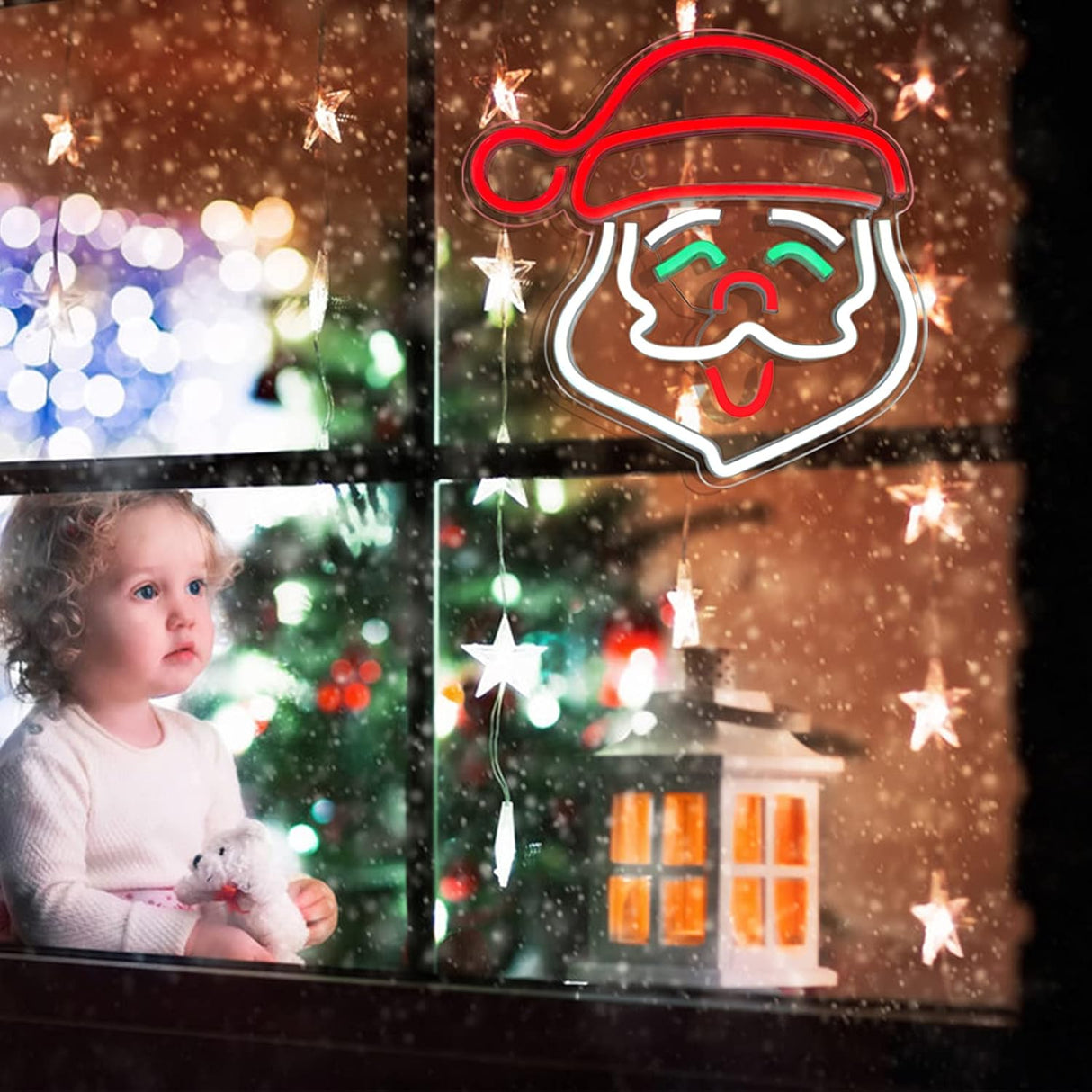 Santa Claus Neon Sign, Christmas LED Neon Signs for Wall Decor