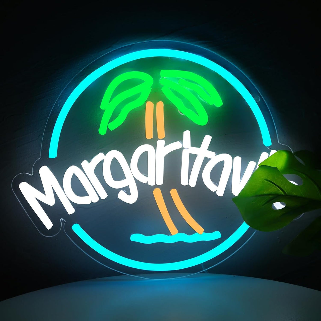 Beer Neon Signs for Wall Decor Mar.garitaville Coconut Tree Neon Lights for Bedroom