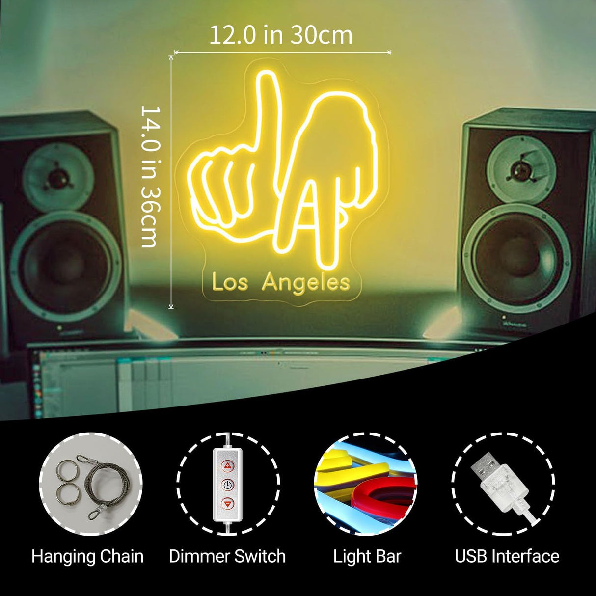 Neon Light For Wall Decor, USB-Powered Shatterproof Acrylic Decor for Teen Gifts, Man Cave Party