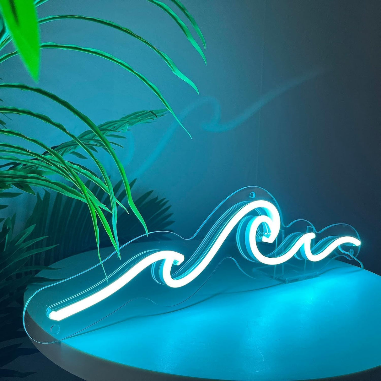 Wave Neon Sign, Wave Light up Wave Night Lamp for Bedroom, USB Power Led Neon Wave Light for Wall Decor