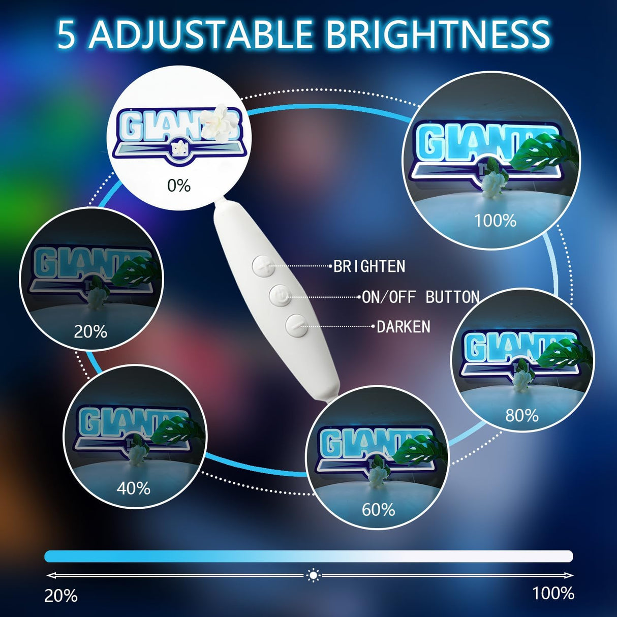 Football Team Neon Sign for Wall LED