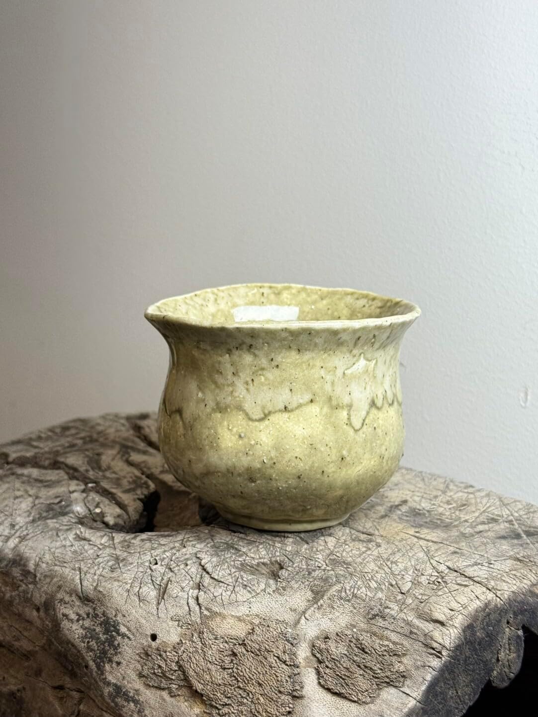 Handmade Ceramic Coffee Cup 5.4 oz, Wabi-Sabi Style Pottery Mug, Unique Glazed