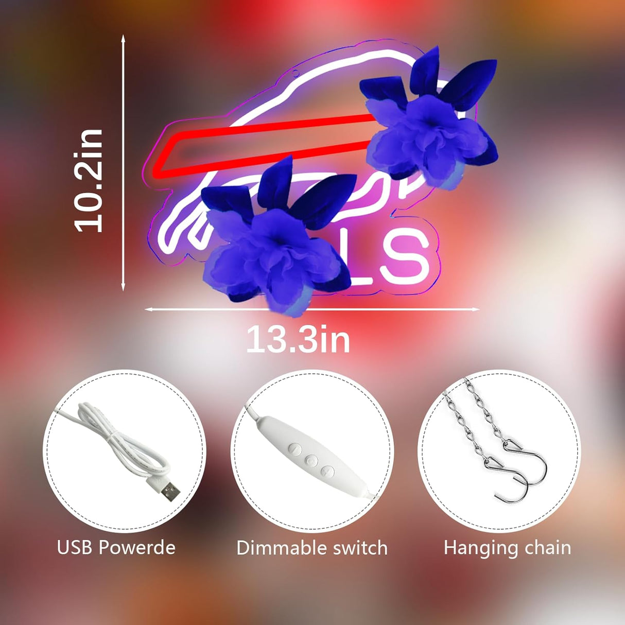 Football Neon Signs for Wall Decor Football Neon Lights for Bedroom Led Signs