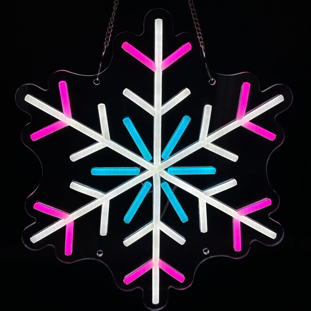 COLOURTHE Snowflake Neon Sign,13.5 Inch Giant Snowflake Lights,