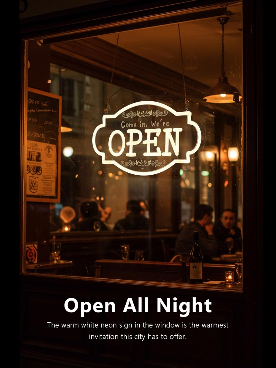 Retro Open Neon Sign,11.8 Inch Open Light up Sign - Cool Neon Light Wall Decor for Home