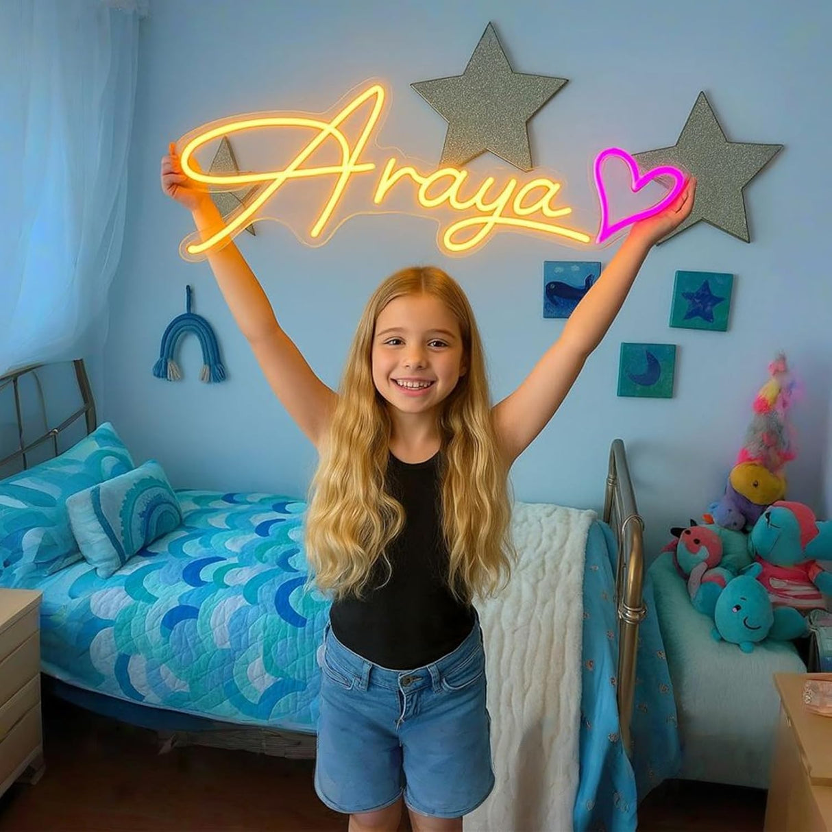 Dimmable Neon Name Sign Personalized for Bedroom, Name Light up Sign for Dorm Wedding Backdrop Birthday Party