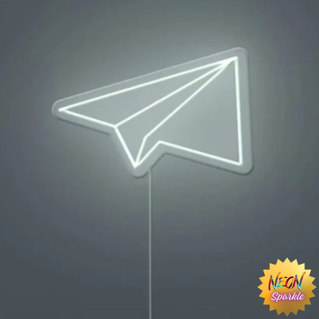 Paper Rocket Neon Sign - Whimsical LED Decor by Neon Sparkle