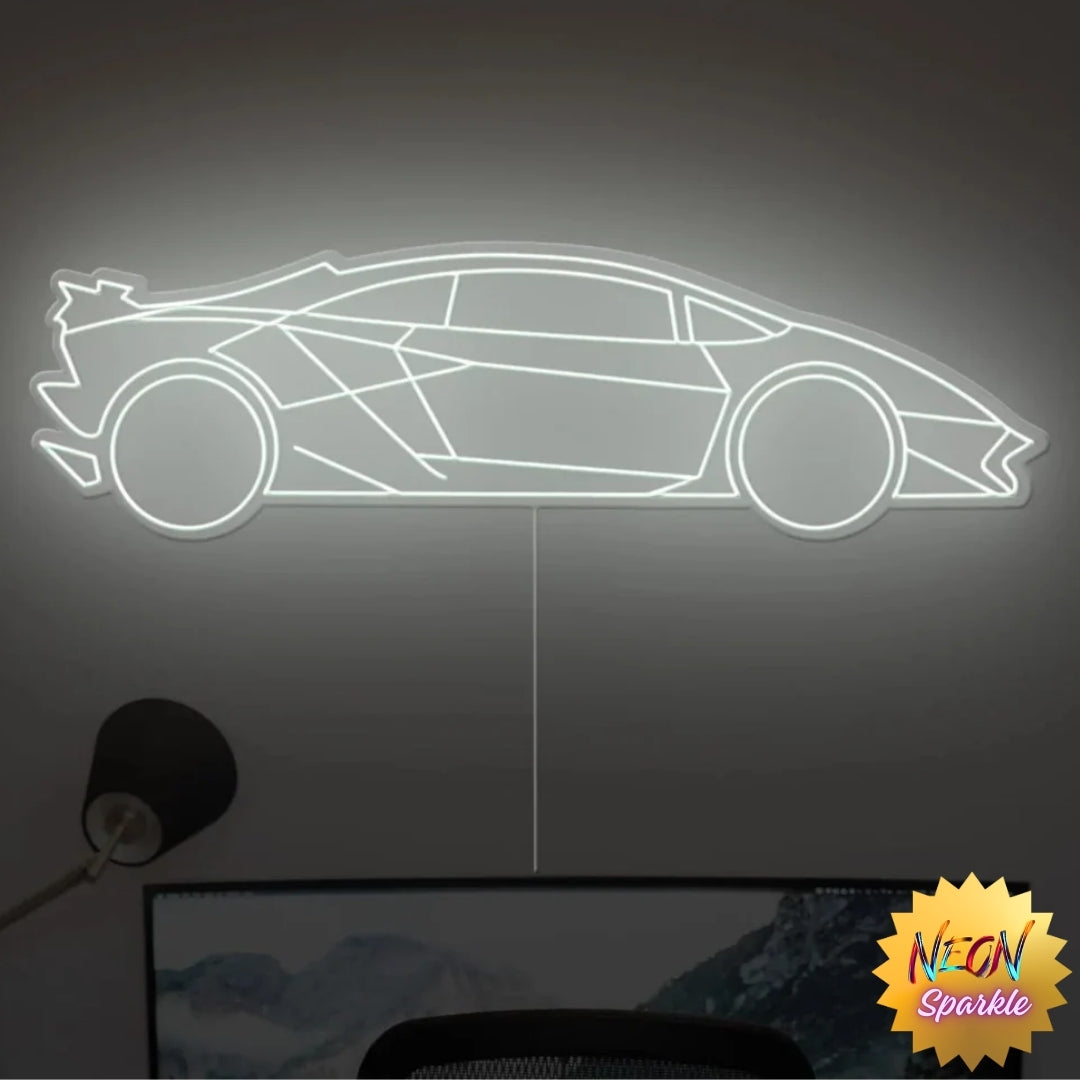 Lamborghini Car Neon Sign - Luxurious LED Auto Decor by Neon Sparkle