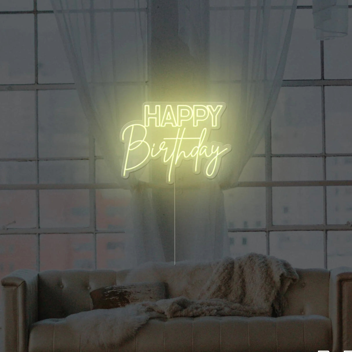 Happy Birthday Neon Sign