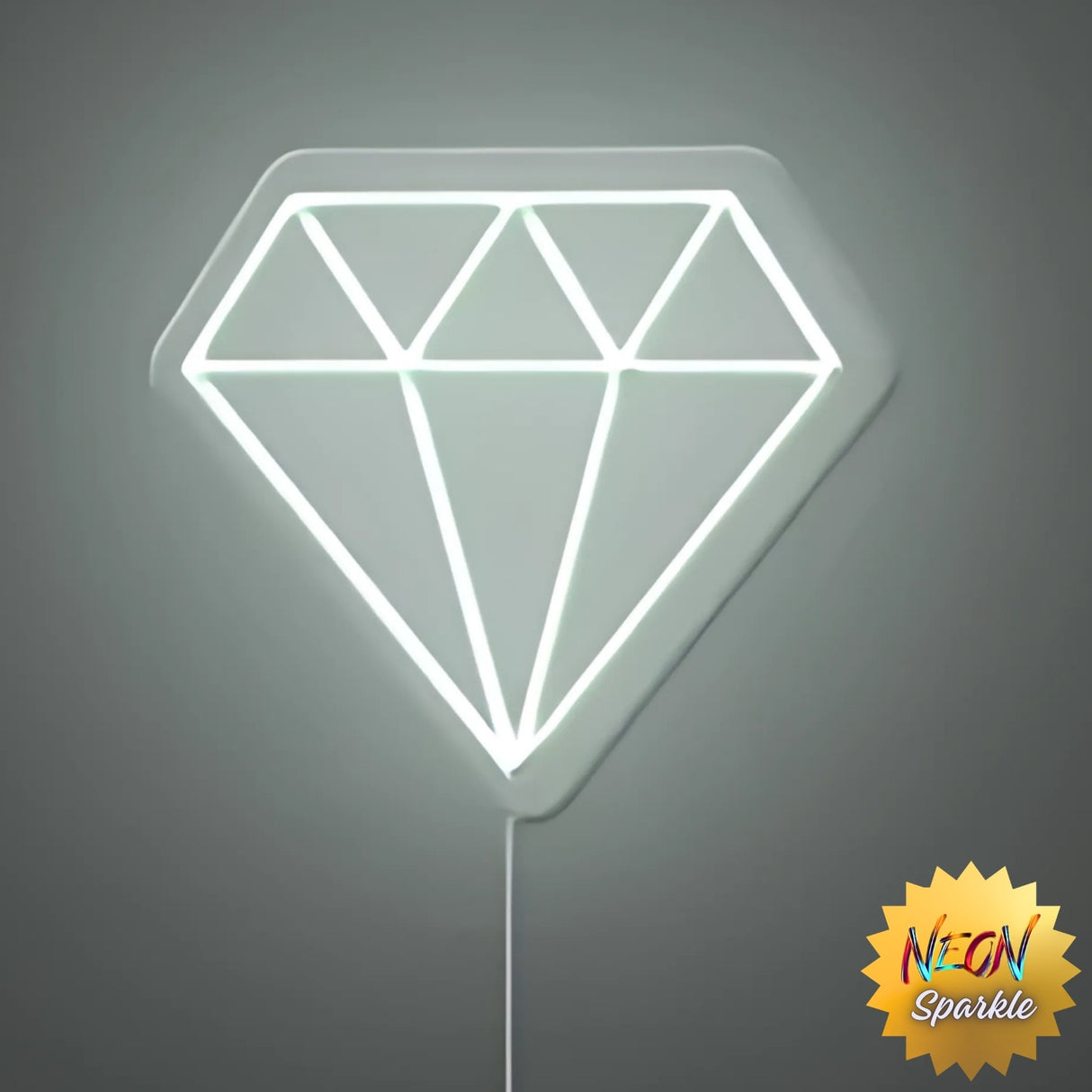 Diamond Neon Sign – Elegant LED Wall Decor Light by Neon Sparkle