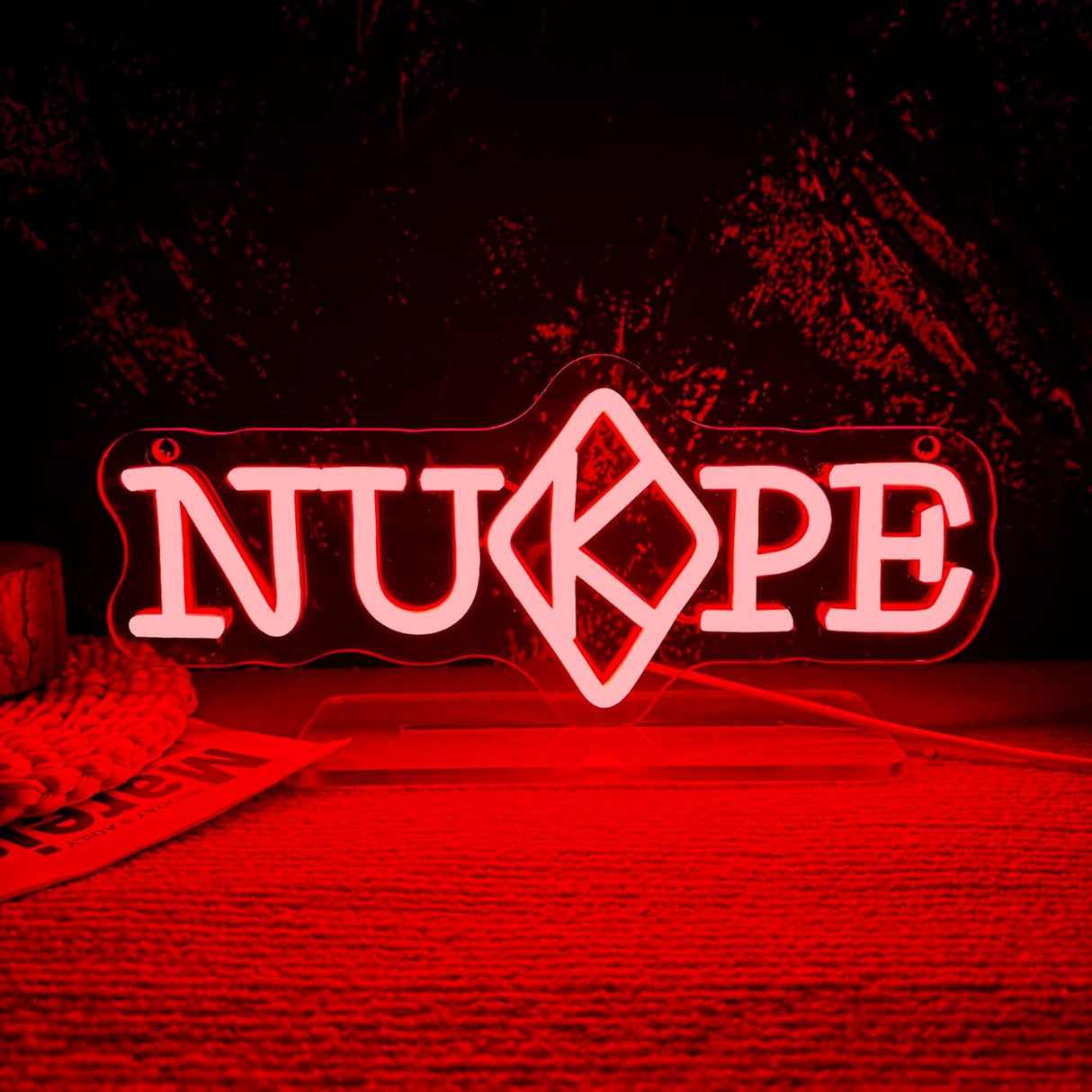 NUPE Kappa Alpha Psi Neon Light Sign Dimmable Red Greek Letters Fraternity Sorority Neon Sign for Party Bar