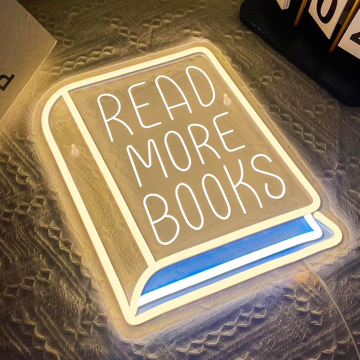 Read More Books Neon Signs for Wall Decor, Dimmable Book Classroom