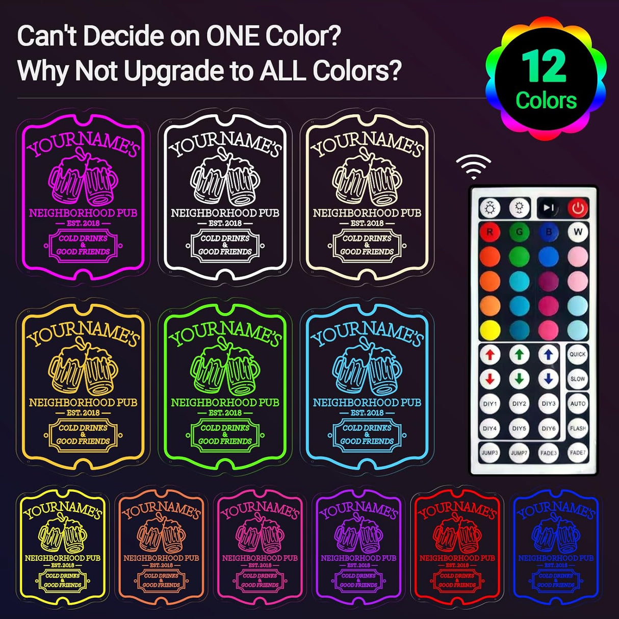 Neon Sign Customizable Home Bar For Man Cave,Custom Led Sign For Personalized Gifts For Father