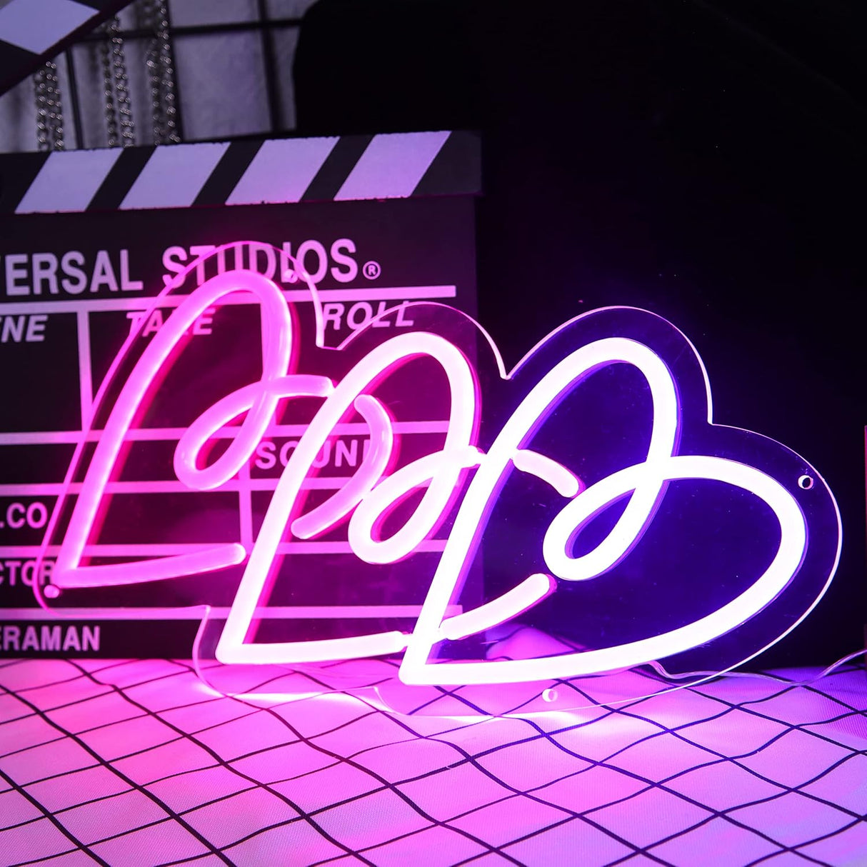 Neon Light Three Heart Light Sign for Girl Room/Party Decor,Birthday or Holiday Gifts for Children, Your Loved Ones, Parents and Friends (Neon Light Heart)