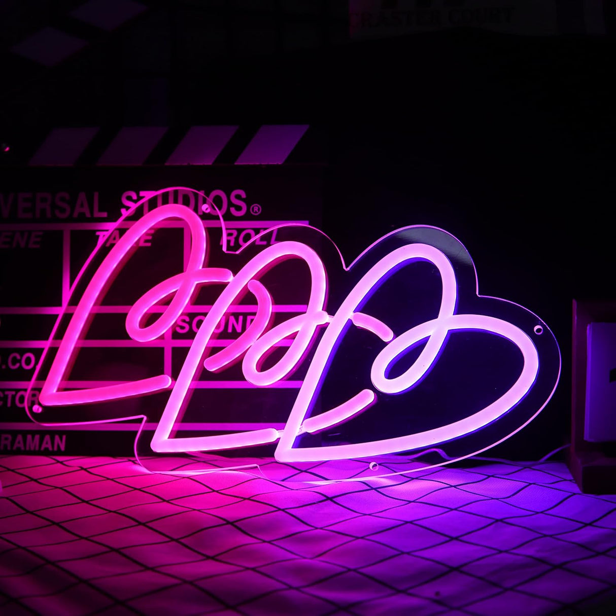 Neon Light Three Heart Light Sign for Girl Room/Party Decor,Birthday or Holiday Gifts for Children, Your Loved Ones, Parents and Friends (Neon Light Heart)