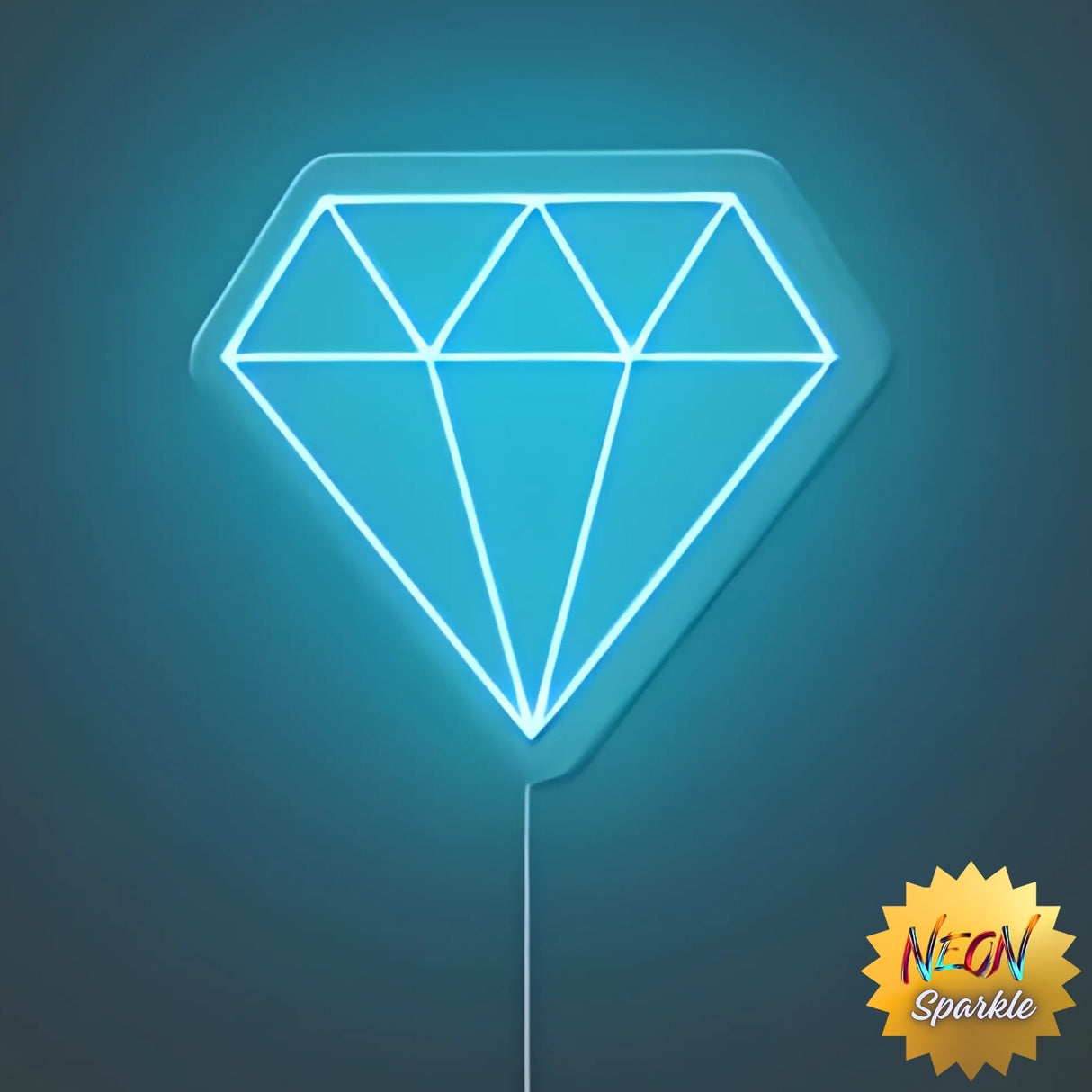Diamond Neon Sign – Elegant LED Wall Decor Light by Neon Sparkle