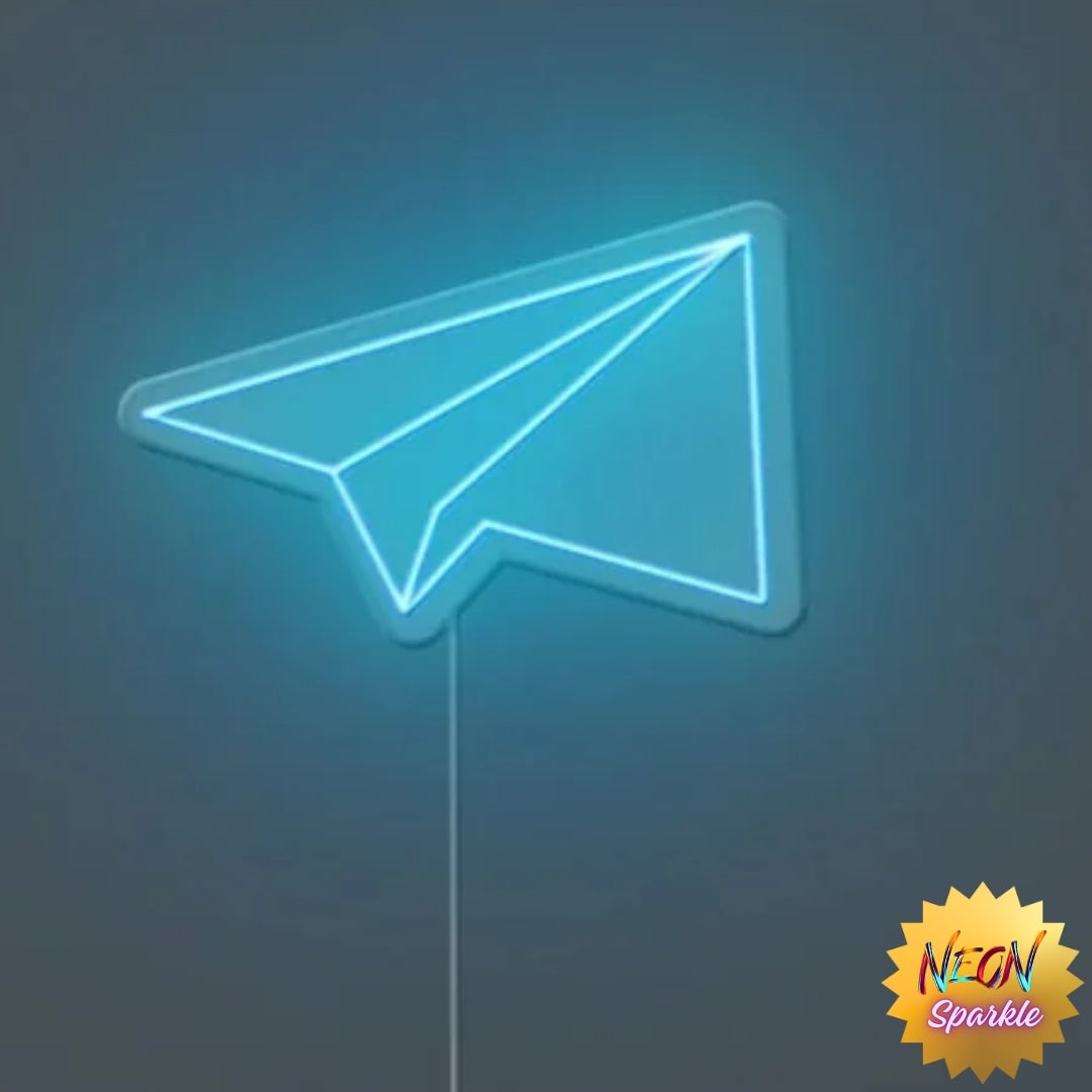 Paper Rocket Neon Sign - Whimsical LED Decor by Neon Sparkle