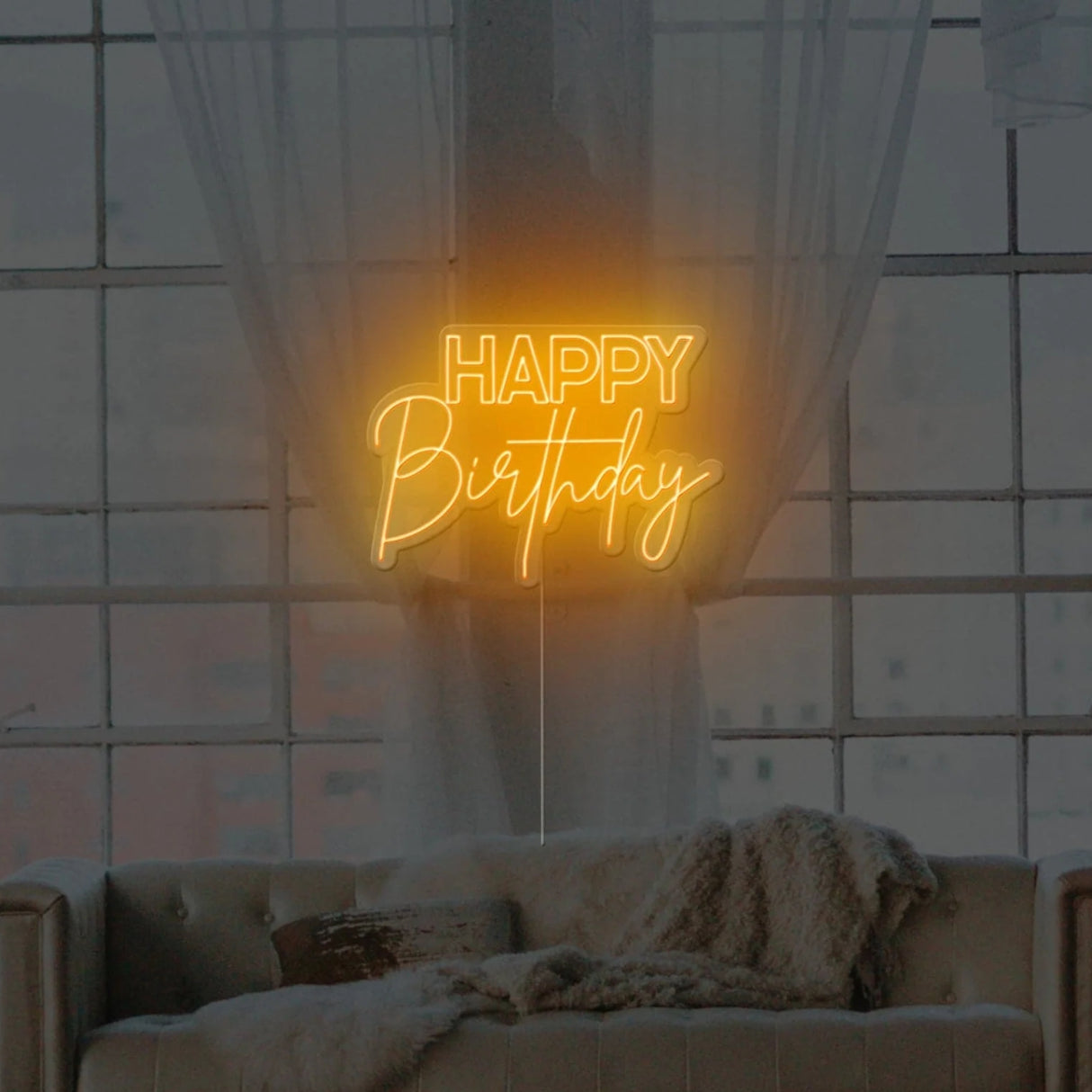 Happy Birthday Neon Sign