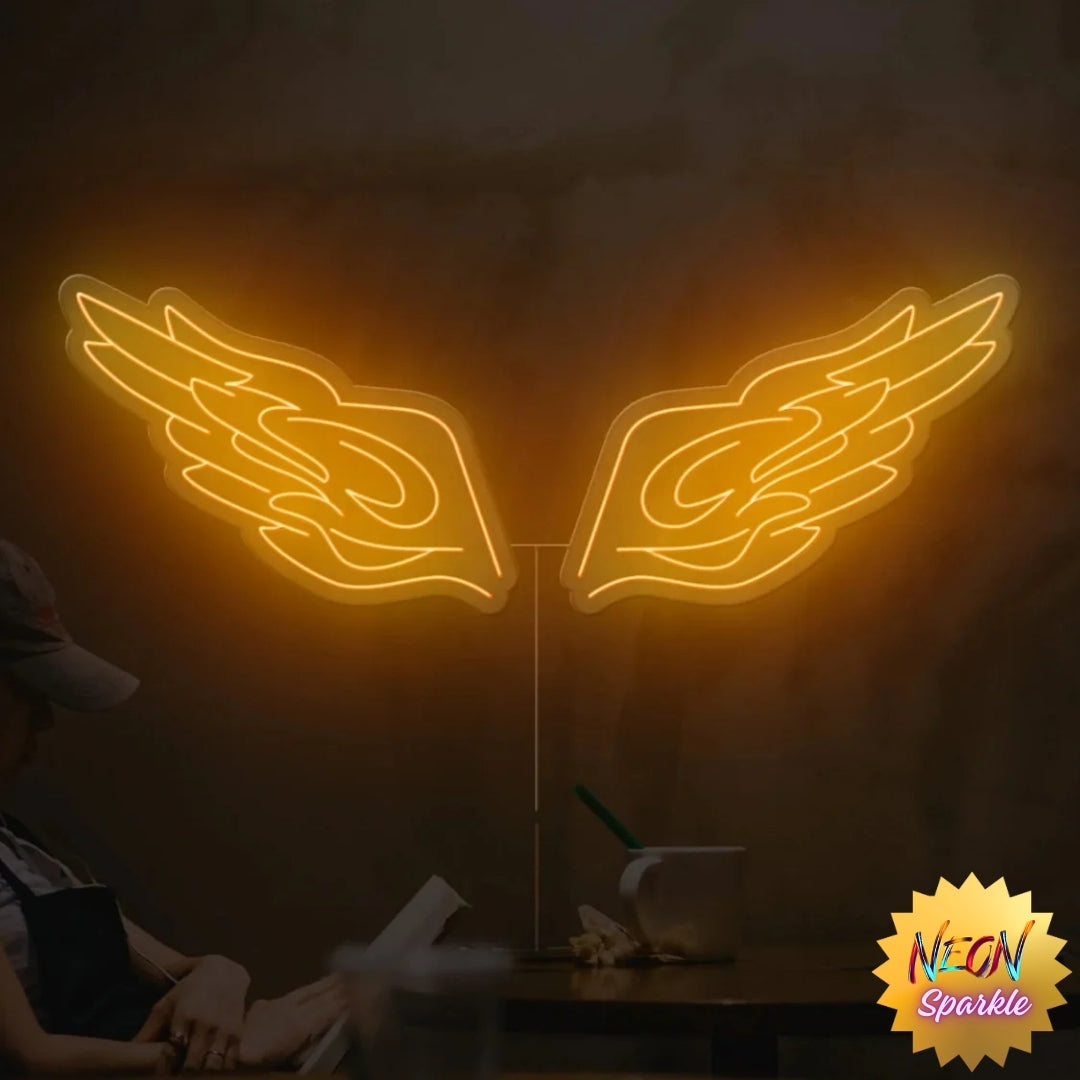 Icy Wings Neon Sign - Cool LED Aesthetic Decor by Neon Sparkle