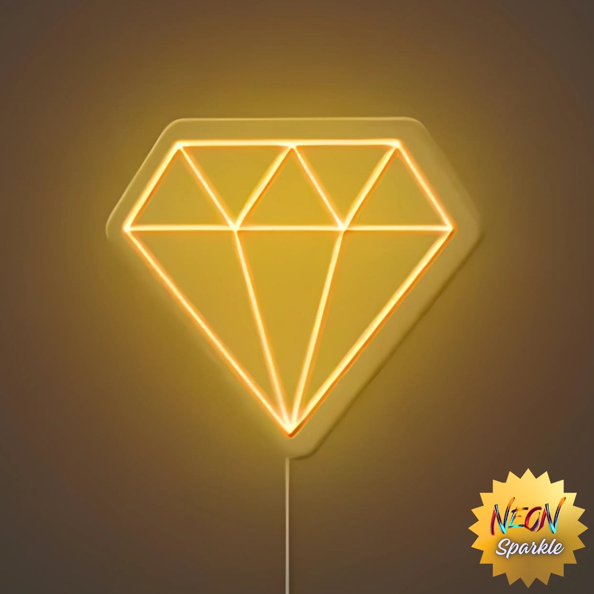 Diamond Neon Sign – Elegant LED Wall Decor Light by Neon Sparkle