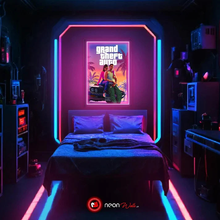 Grand Theft Auto VI UV LED Neon Sign - GTA 6 Wall Decor