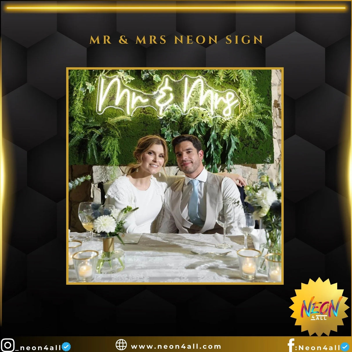 Mr & Mrs Neon Sign